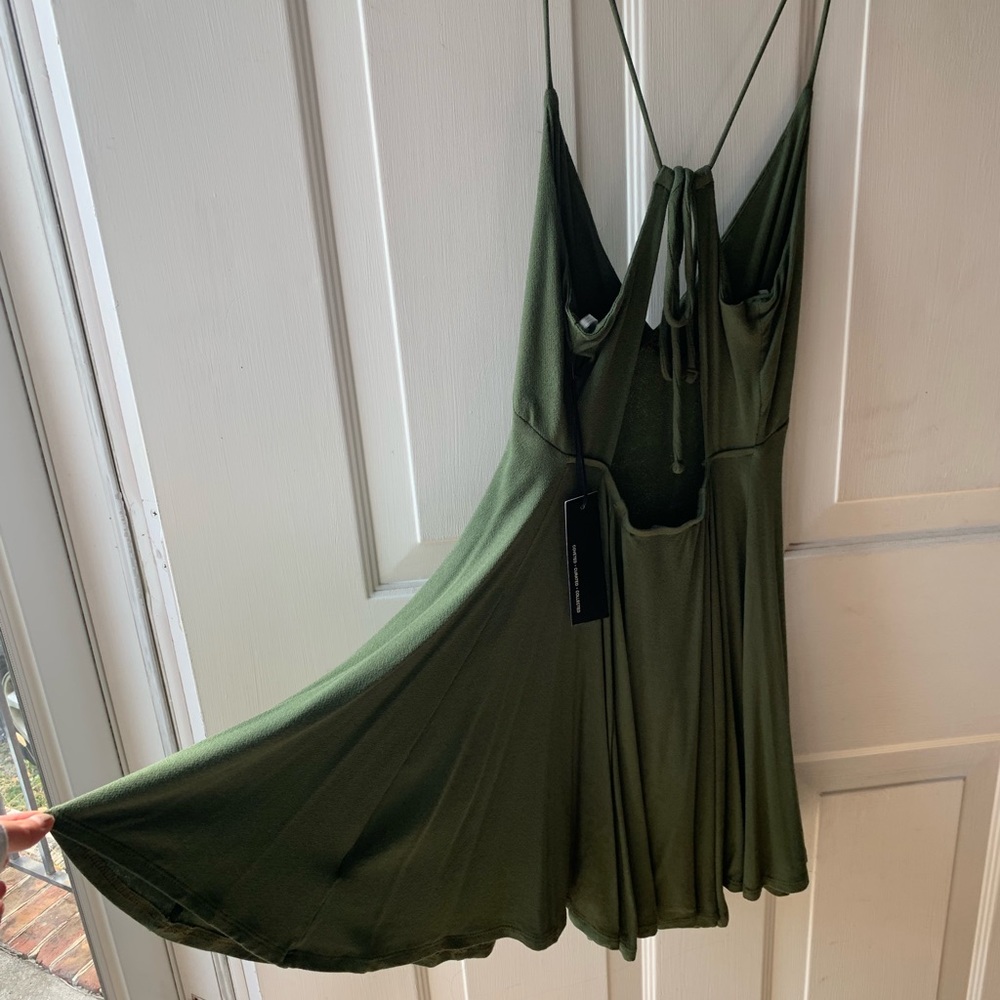 NWT Green strappy skater dress